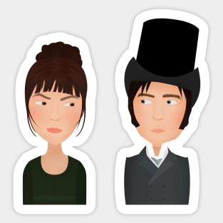 Elizabeth Bennet and Mr Darcy fanart Sticker